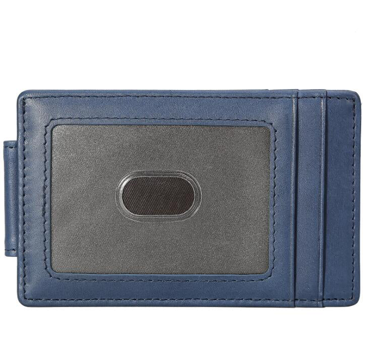 Men's Genuine Leather Wallet Money Clip Multifunctional Ultra-thin Edging